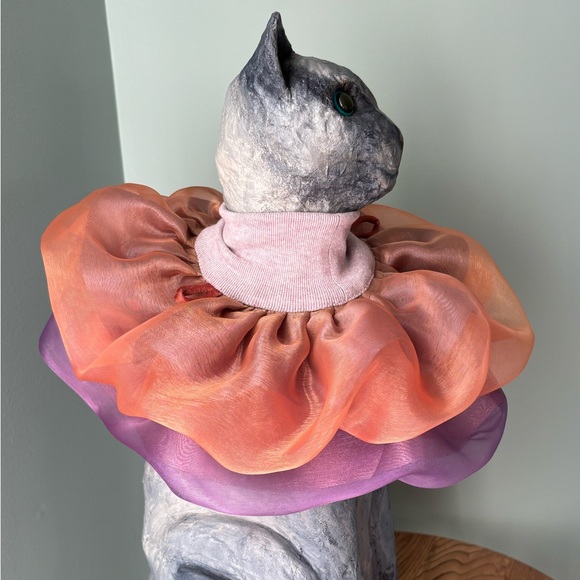 Catwalk Ruffs (TM) protective collar for cats - Fire Opal - Picture 2 of 7